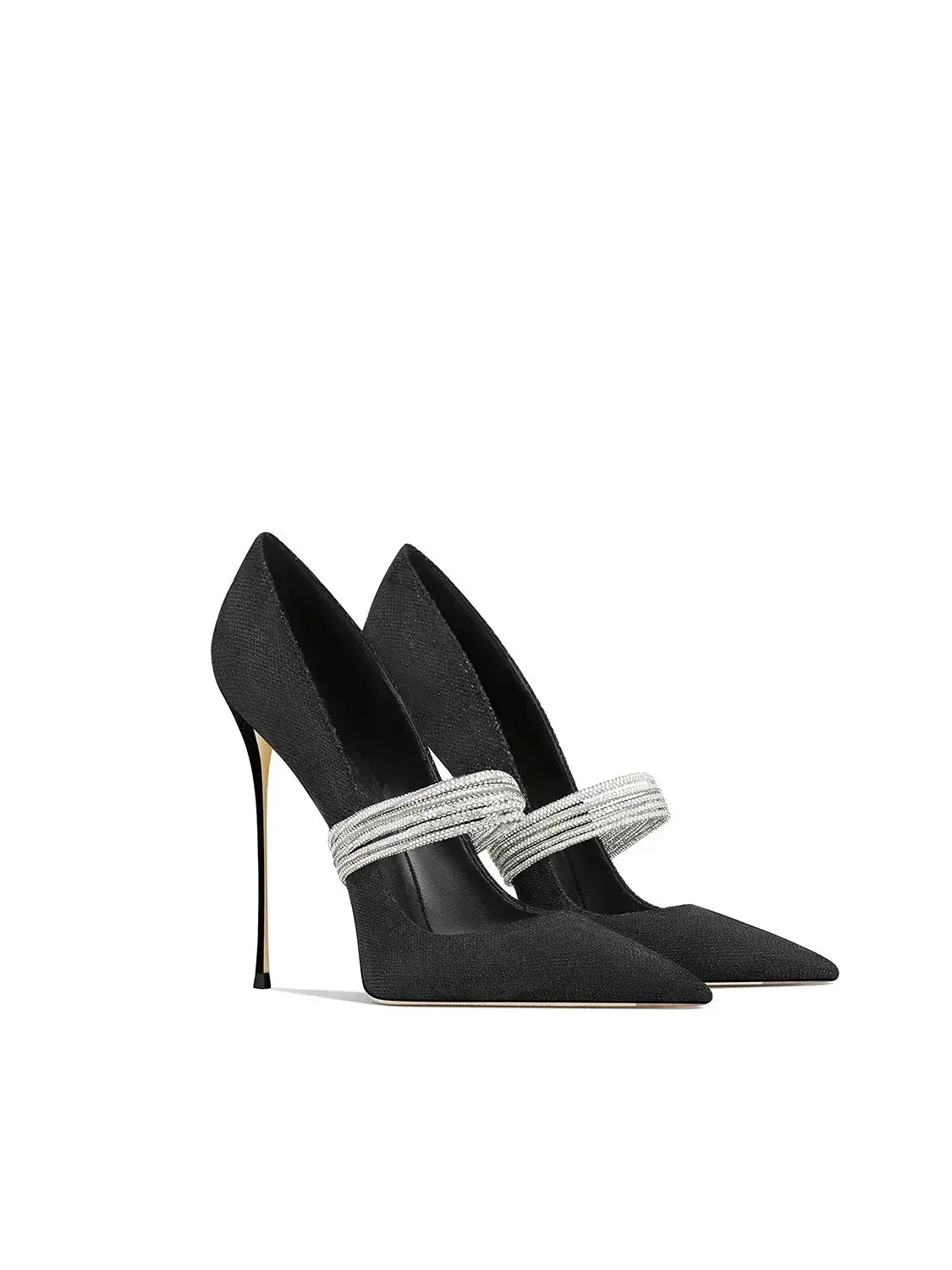 2025 Spring and Autumn Women's High Heels Black Fashion Design Pointed Stiletto Women's Shoes