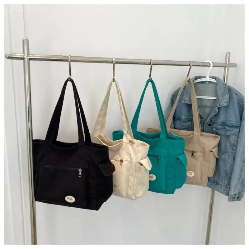 Women's Fashion Shoulder Bag Class Large Capacity Student Tote Bag New Canvas Commuter Handbag Women Bag Tote Bags for Women