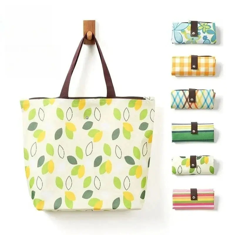 Waterproof Foldable Grocery Tote Bag - Cute Design