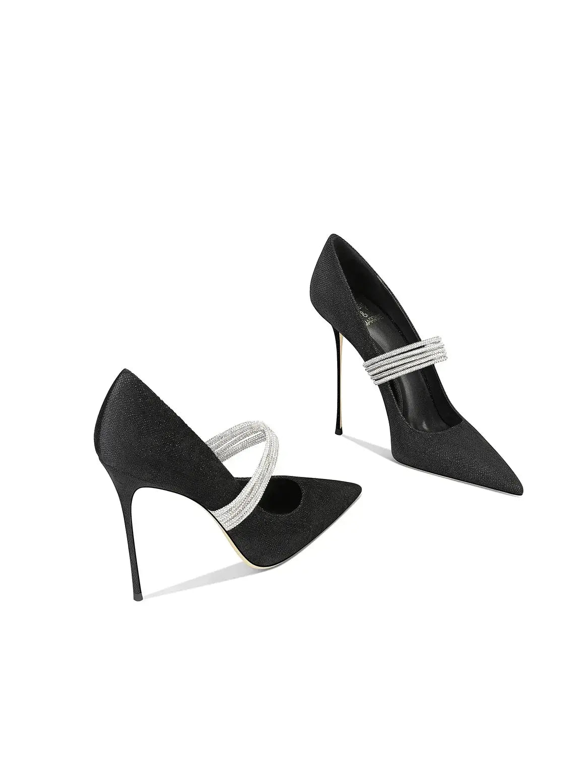 2025 Spring and Autumn Women's High Heels Black Fashion Design Pointed Stiletto Women's Shoes