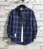 Spring New Korean Style Plaid Shirts Men's Handsome Long-sleeved Loose Casual All-matching Shirt Coats 2025 Trend Men's Clothing Markonline