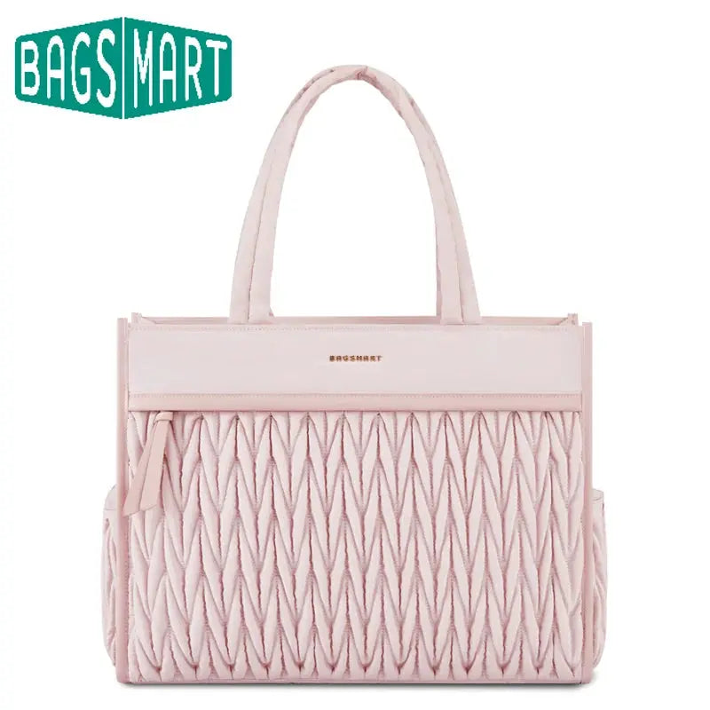 BAGSMART Tote Bag for Women Large Tote Bag with Zipper Black Shoulder Bag Top Handle Handbag for Travel Work