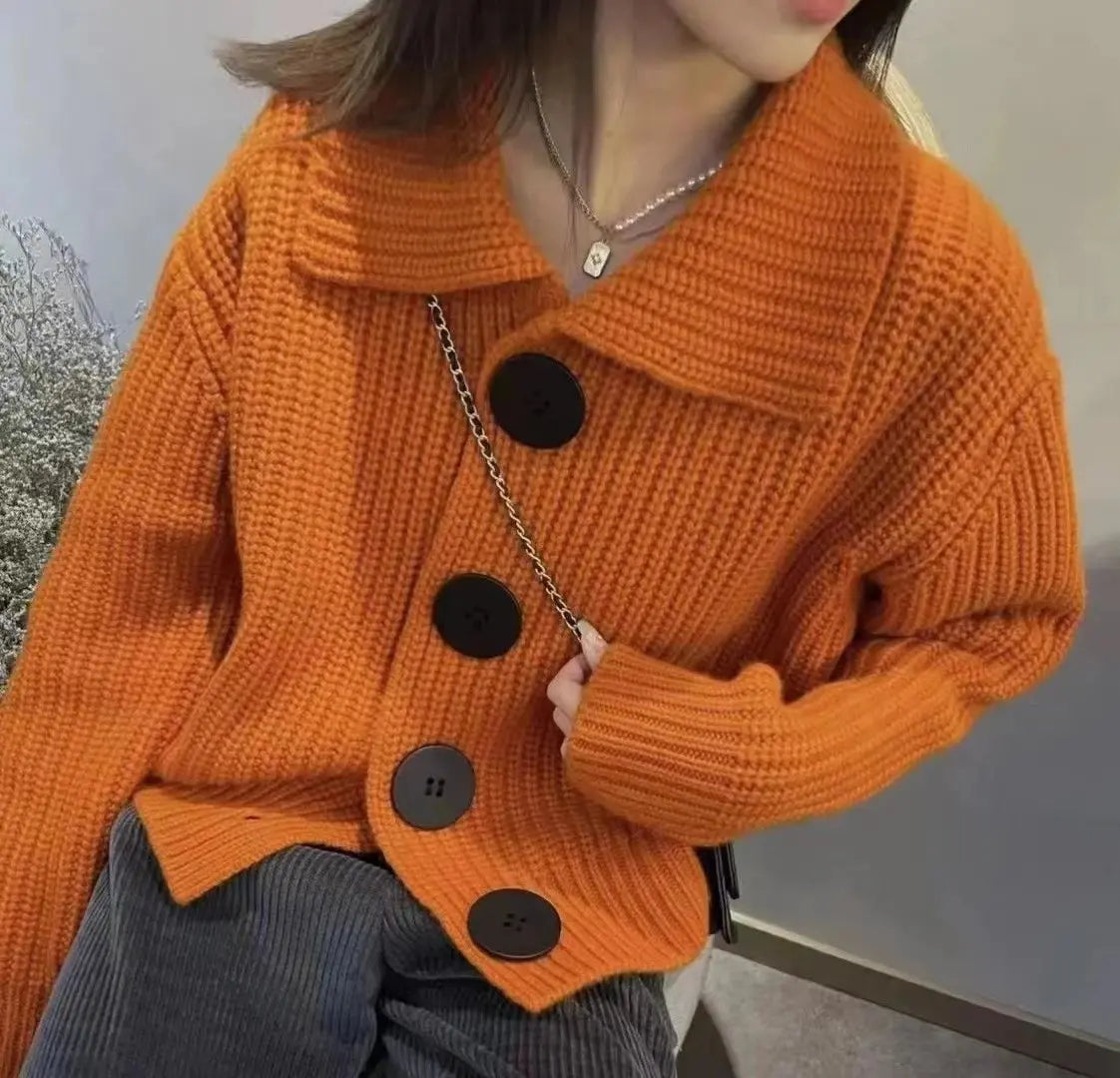 Chunky Knit Cardigan Jacket for Women