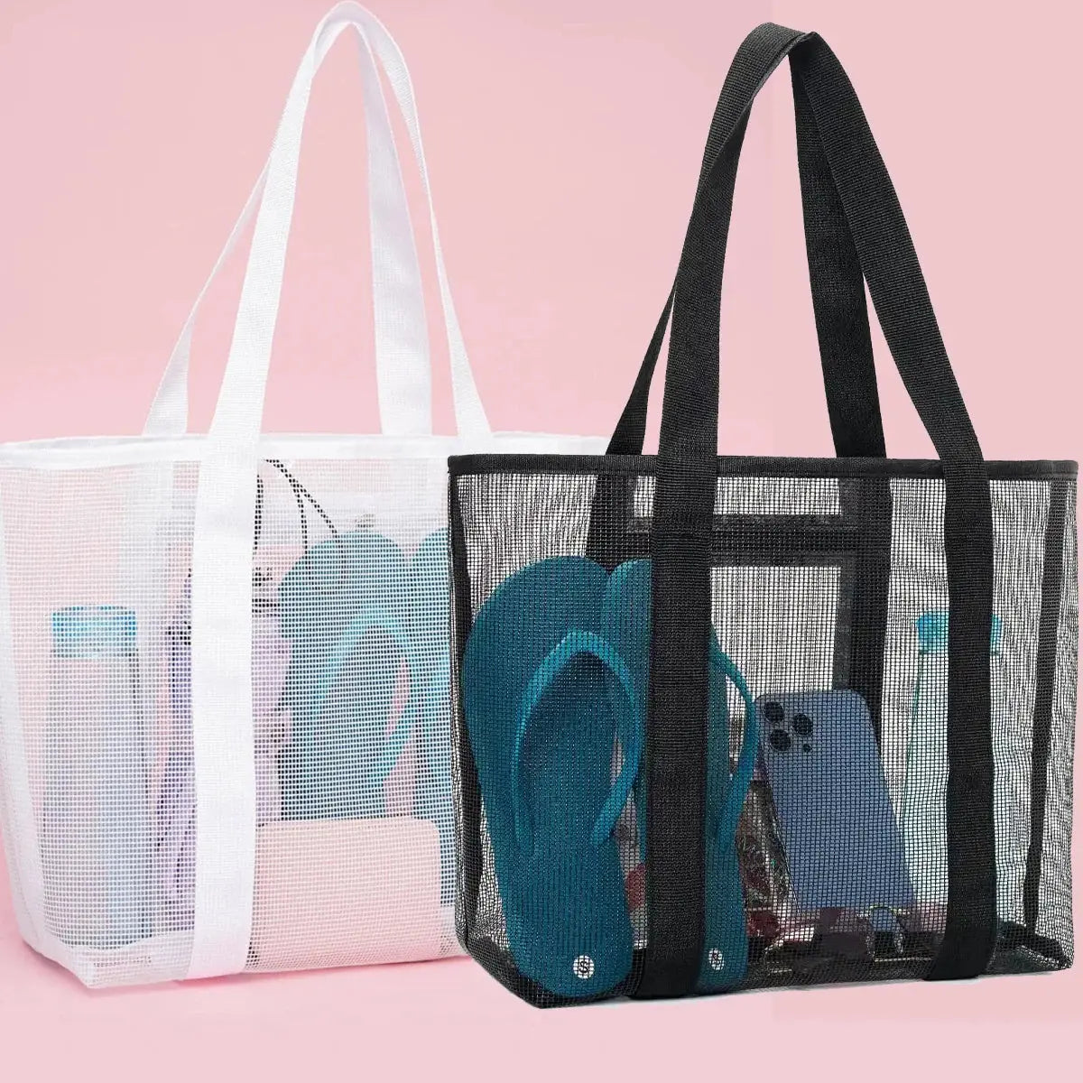 Large Hollow Mesh Beach Bag - Perfect for Travel