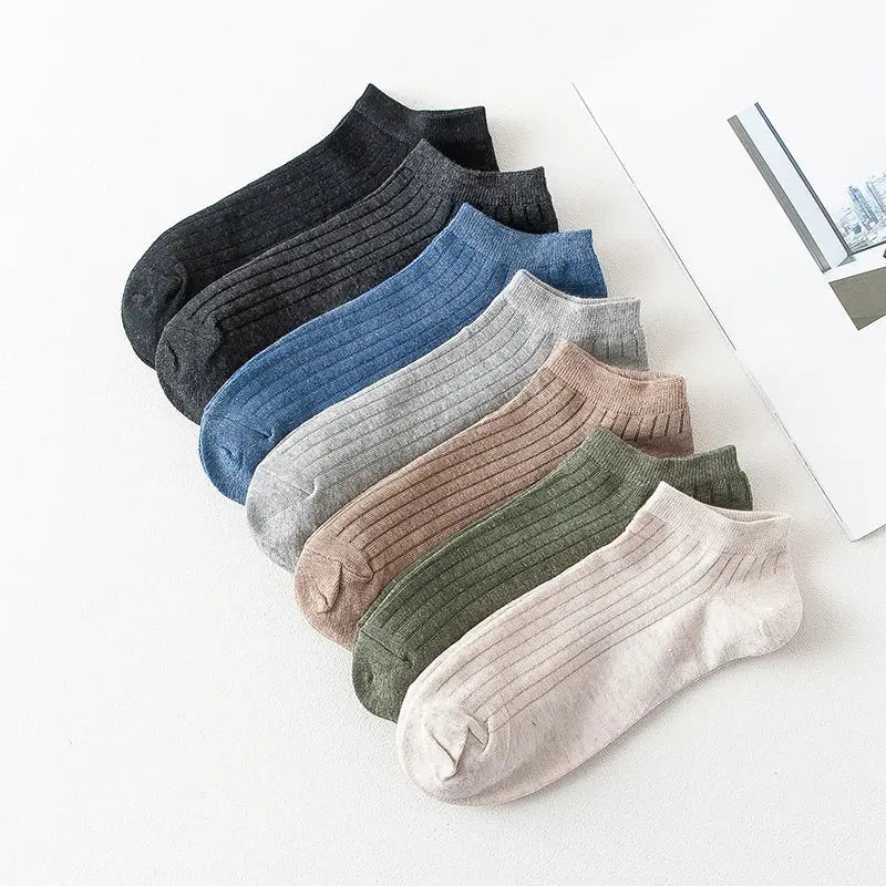 5 Pairs/Lot Summer Casual Cute Women Socks Ladies Fashion Concise Stripe Breathable Comfortable Trendy Ankle Socks Set