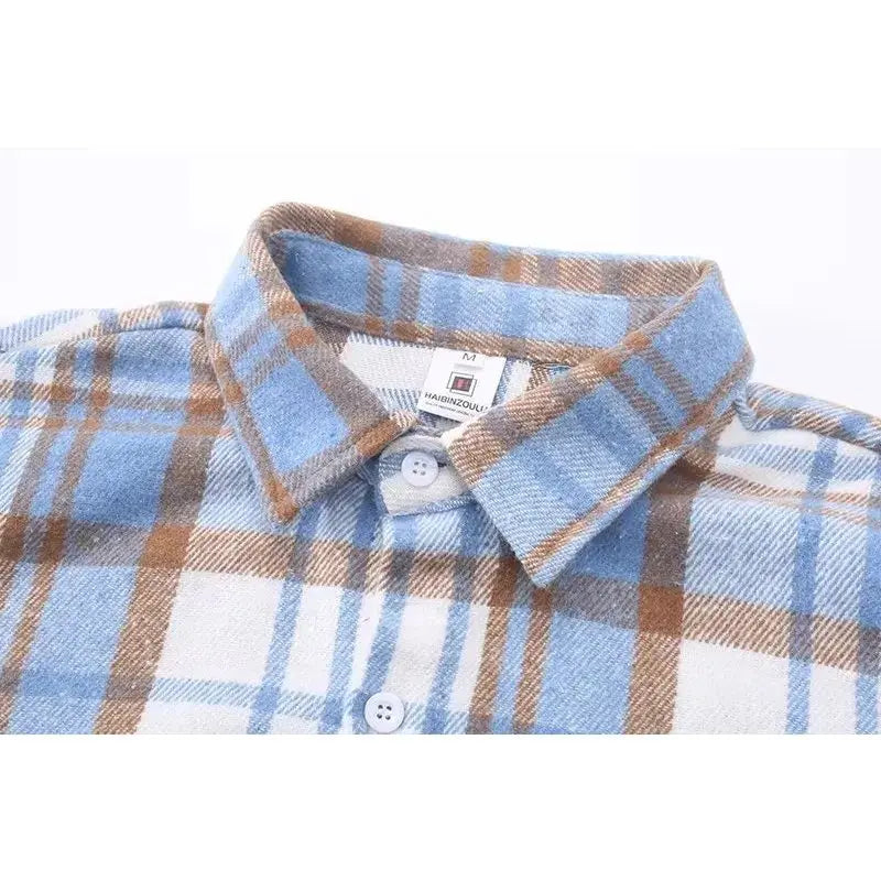 Tooling Shirt Men's Long Sleeve Solid Color Polo Shirt Multi Pocket Printing Long Sleeve Shirt Korean Loose Trend Casual Shirt Markonline