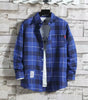 Spring New Korean Style Plaid Shirts Men's Handsome Long-sleeved Loose Casual All-matching Shirt Coats 2025 Trend Men's Clothing Markonline