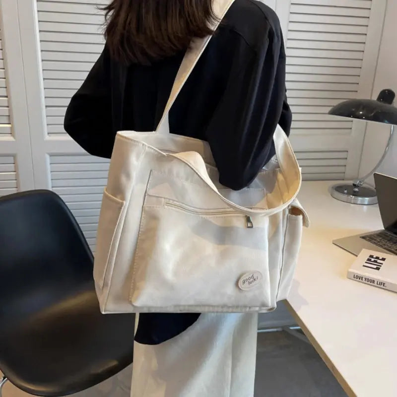Women's Fashion Shoulder Bag Class Large Capacity Student Tote Bag New Canvas Commuter Handbag Women Bag Tote Bags for Women