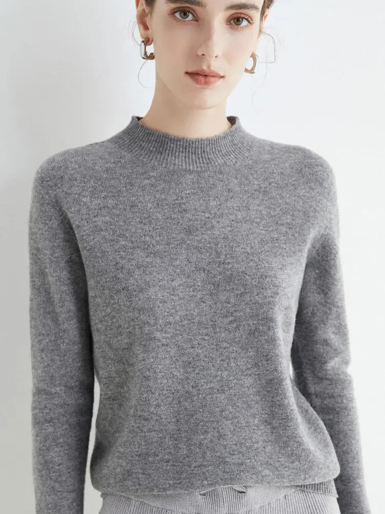 Women's Soft Mock-Neck Winter Sweater