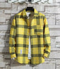 Spring New Korean Style Plaid Shirts Men's Handsome Long-sleeved Loose Casual All-matching Shirt Coats 2025 Trend Men's Clothing Markonline