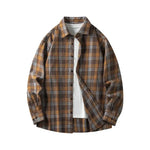 Men Shirt Plaid Flannel Long Sleeve Oversized Loose Cotton Casual Male Youth Comfortable Soft Fall Streetwear Formal Dress Shirt Markonline