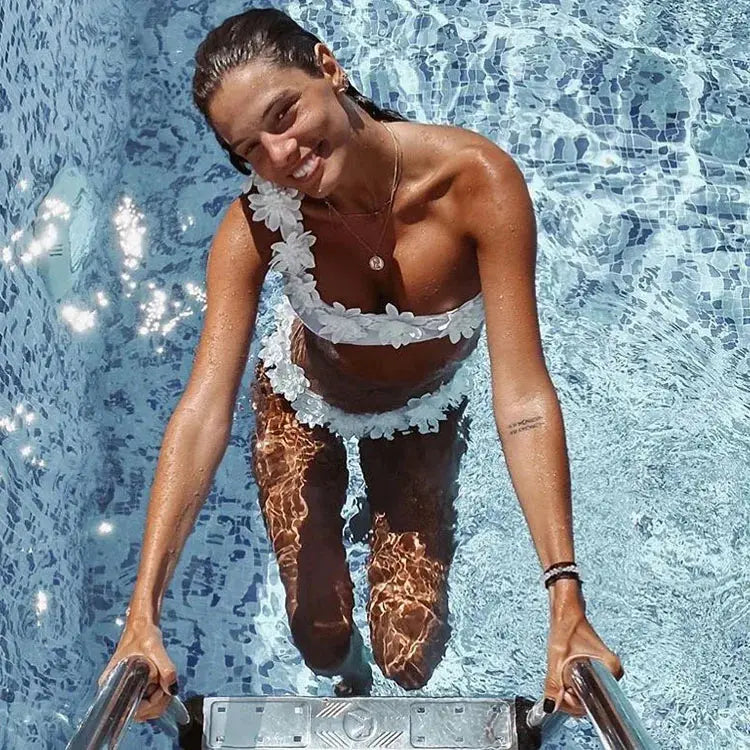 2024 White Flower Bikini Swimsuit Summer Swimwear Bikini Set Women Beachwear Luxury Bathing Suit