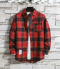 Spring New Korean Style Plaid Shirts Men's Handsome Long-sleeved Loose Casual All-matching Shirt Coats 2025 Trend Men's Clothing Markonline