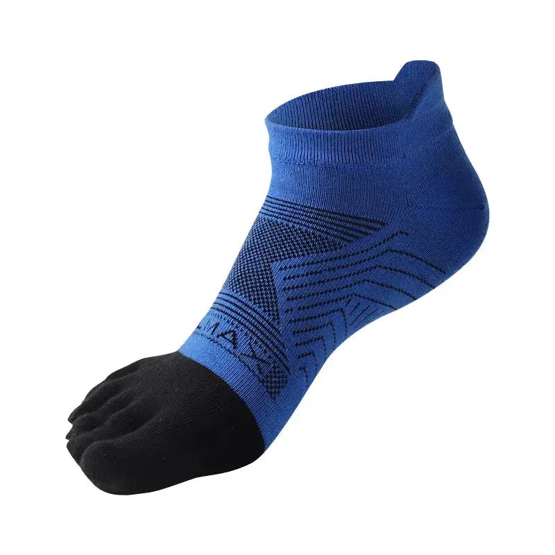 Sports Five-finger Men's CoolMax Mountaineering Marathon Socks Short Tube Women's Outdoor Professional Running Socks-3prs