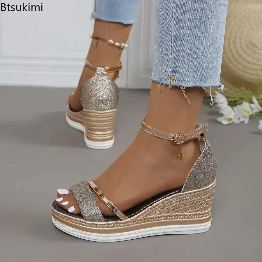 New 2025 Summer Fashion Women's Sandals Casual Platform High Heels Shoes for Women Wedges Sandals Comfort Sexy Ladies Sandals