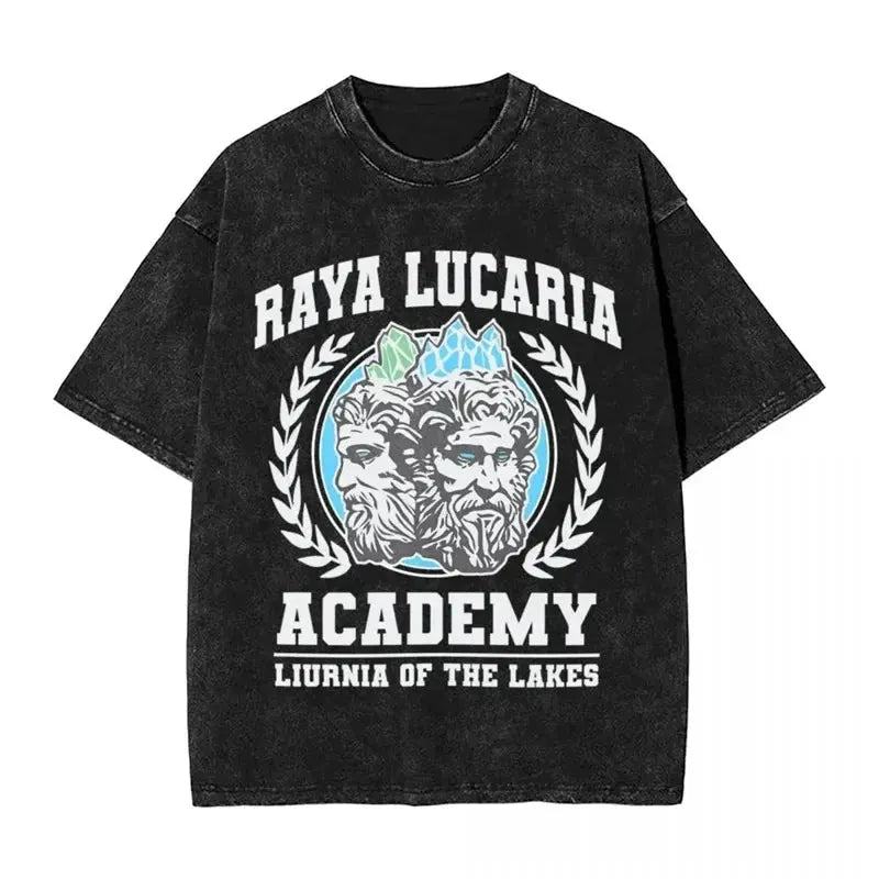 Y2K Washed Fun Malikeths Male Messmer Ringed T Eldened Cotton Crew Neck Short Sleeve T-Shirt Stereo Decoration Female Clothing Markonline