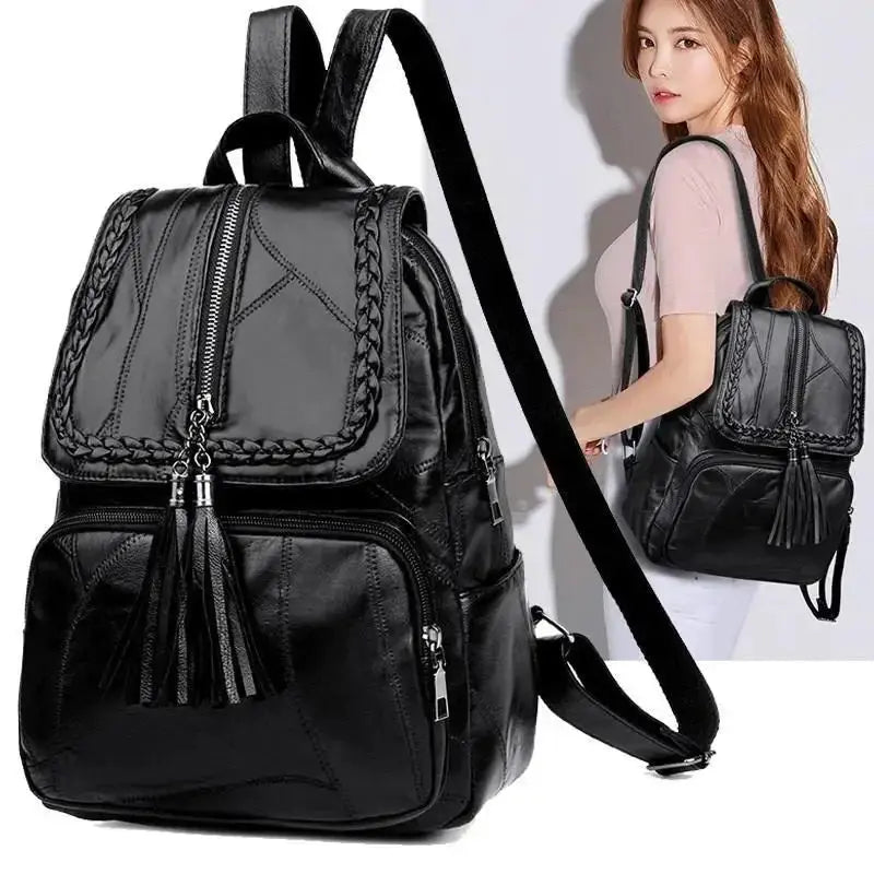 Women Backpack Designer High Quality Leather Women Bag Fashion School Bags Multifunction Large Capacity Travel Backpacks Mochila