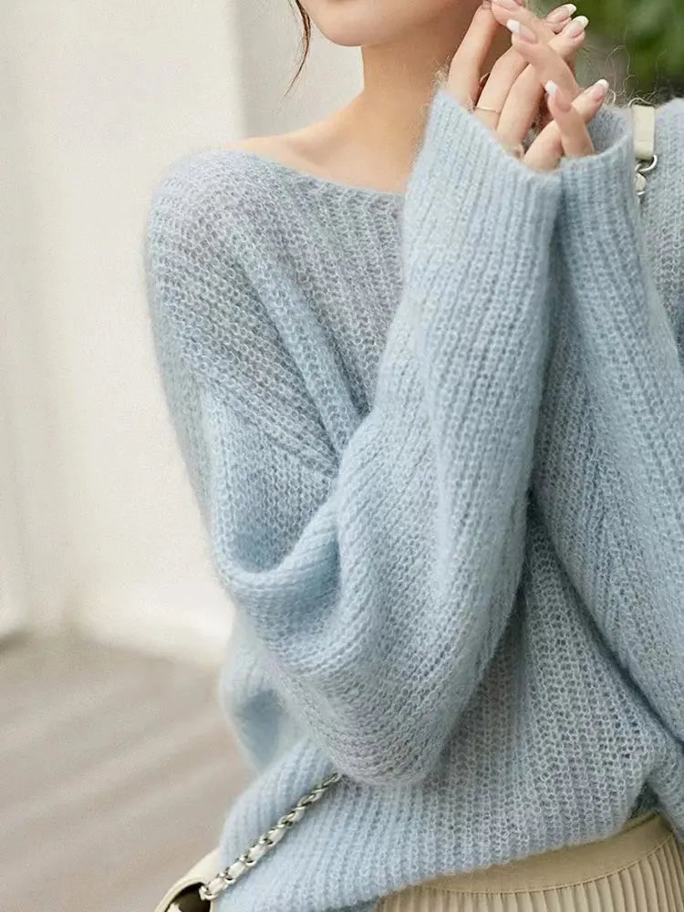 Luxurious See-Through Cashmere Sweater