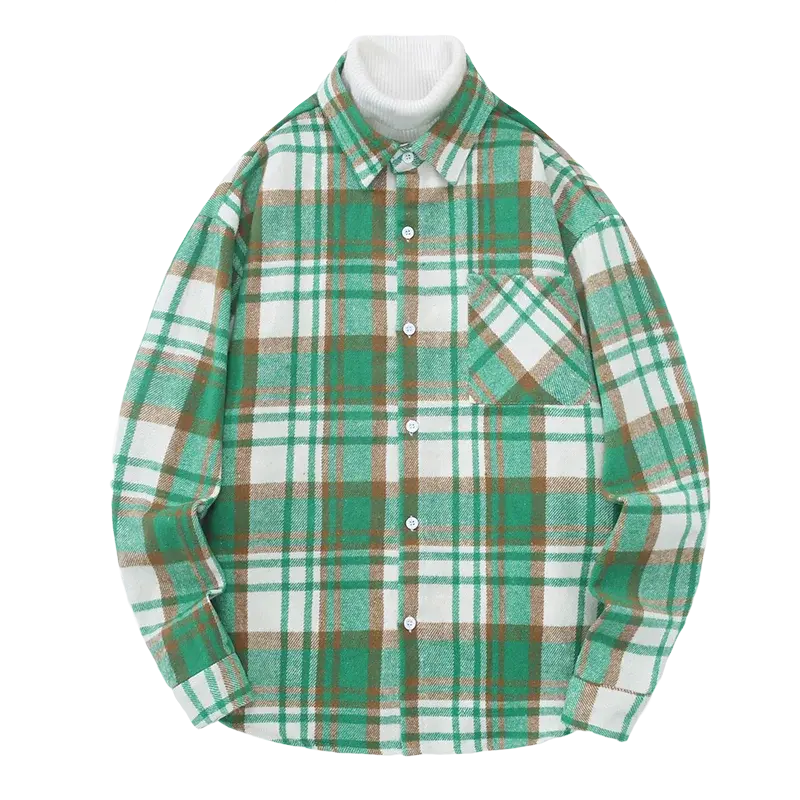 Tooling Shirt Men's Long Sleeve Solid Color Polo Shirt Multi Pocket Printing Long Sleeve Shirt Korean Loose Trend Casual Shirt Markonline