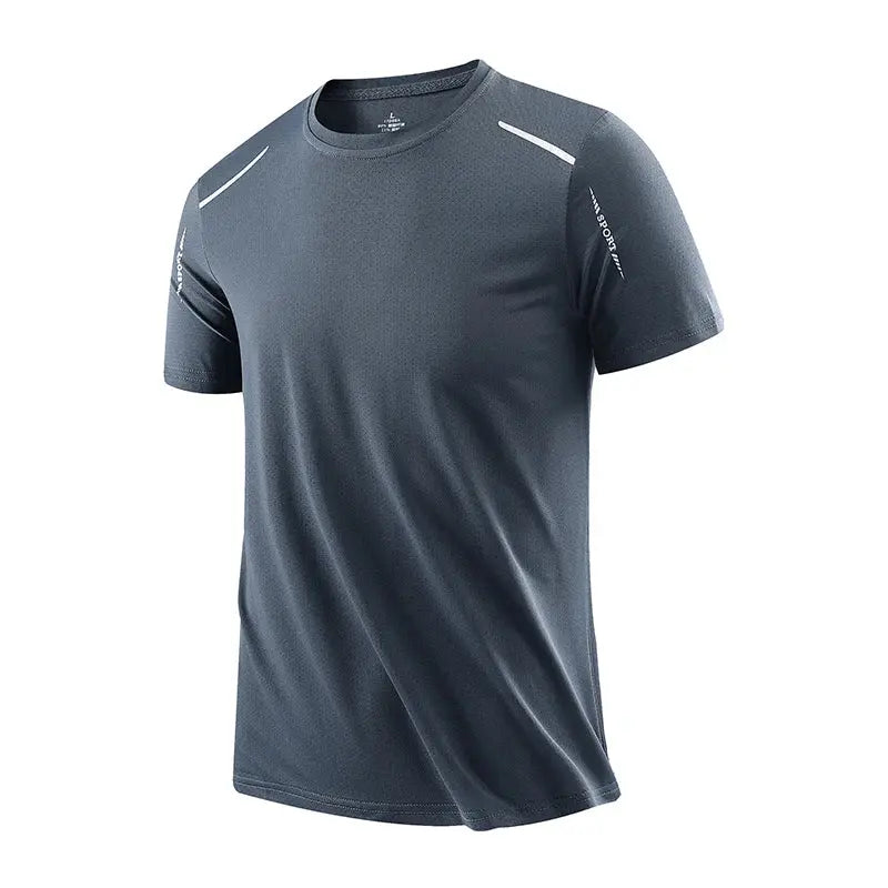 CHRLCK Men's Running Quick Drying T-shirts Breathable Hiking Fishing Tees Soft Elasticity Outdoor Sports Short Shirt Summer Markonline