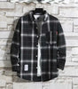 Spring New Korean Style Plaid Shirts Men's Handsome Long-sleeved Loose Casual All-matching Shirt Coats 2025 Trend Men's Clothing Markonline