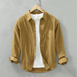 Mens long sleeve regular shirt Multi-color cotton plain shirt for Young men work tops Autumn men's clothing loose casual shirts Markonline