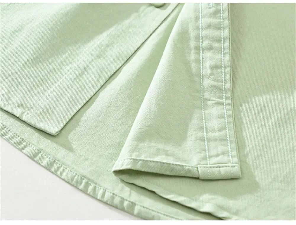 Mens long sleeve regular shirt Multi-color cotton plain shirt for Young men work tops Autumn men's clothing loose casual shirts Markonline