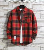 Spring New Korean Style Plaid Shirts Men's Handsome Long-sleeved Loose Casual All-matching Shirt Coats 2025 Trend Men's Clothing Markonline