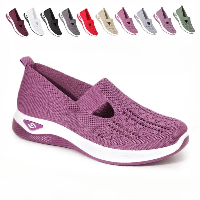 Women's Shoes Slip on Sneakers Platform Casual Shoes Orthopedic Shoes Mesh Women Flat Shoe Soft Sole Lightweight Walking Shoe