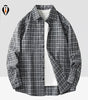 Men Shirt Plaid Flannel Retro Long Sleeve Oversized Loose Cotton Casual Male Youth Design Soft Fall Black Formal Dress Shirt Markonline