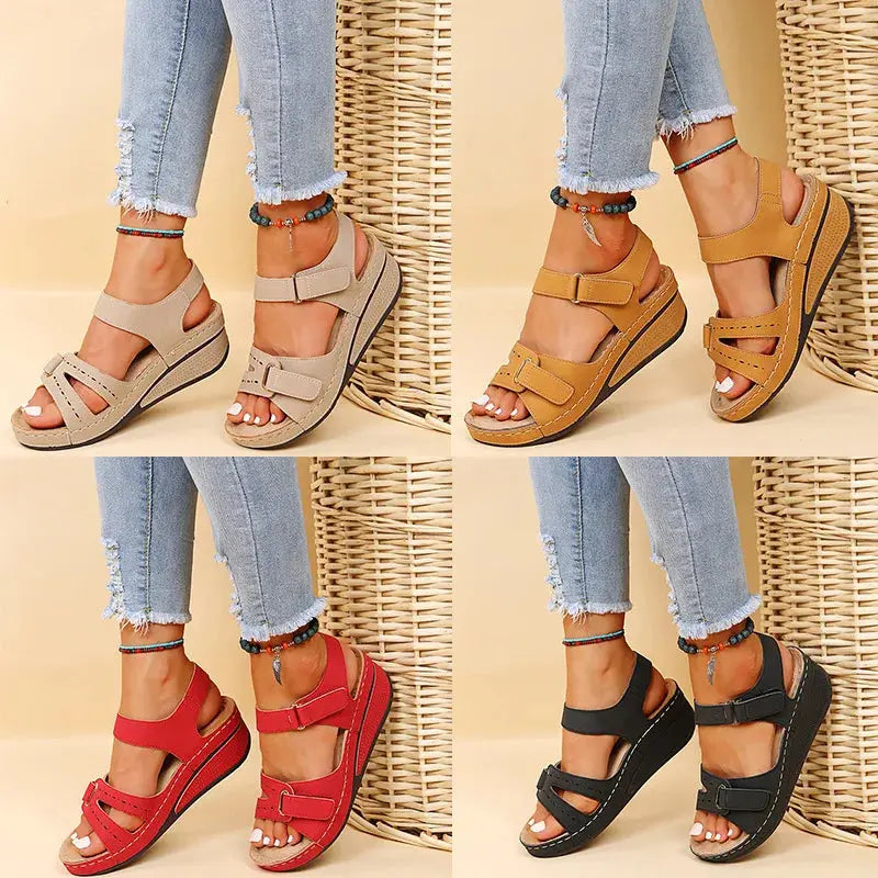 Summer Women Sandals Vintage Roman Sandals Female Fashion Non Slip Beach Shoes Open Toe Walking Women Shoes zapatos para mujeres