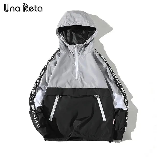 Hooded Jackets Men Block Pullover Jacket Fashion Tracksuit Coat Men Hip Hop Streetwear Jacket Men Markonline