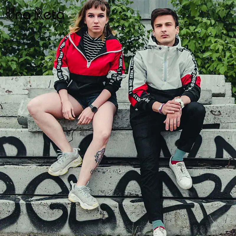 Hooded Jackets Men Block Pullover Jacket Fashion Tracksuit Coat Men Hip Hop Streetwear Jacket Men Markonline