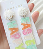 Pink Colorful HAPPY EASTER Drop Earrings Dear-Lover Dropshipping