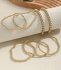 Gold 7pcs/Set Minimalist Plated Beaded Luxury Bracelet Set Dear-Lover Dropshipping