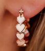 White Heart Shape Plated Alloy Small Hook Earrings Dear-Lover Dropshipping
