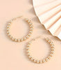 Gold Plated Beads Alloy Hoop Earrings Dear-Lover Dropshipping