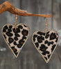 Multicolour Rhinestone Edge Leopard Print Heart Shape Earrings Dear-Lover Dropshipping