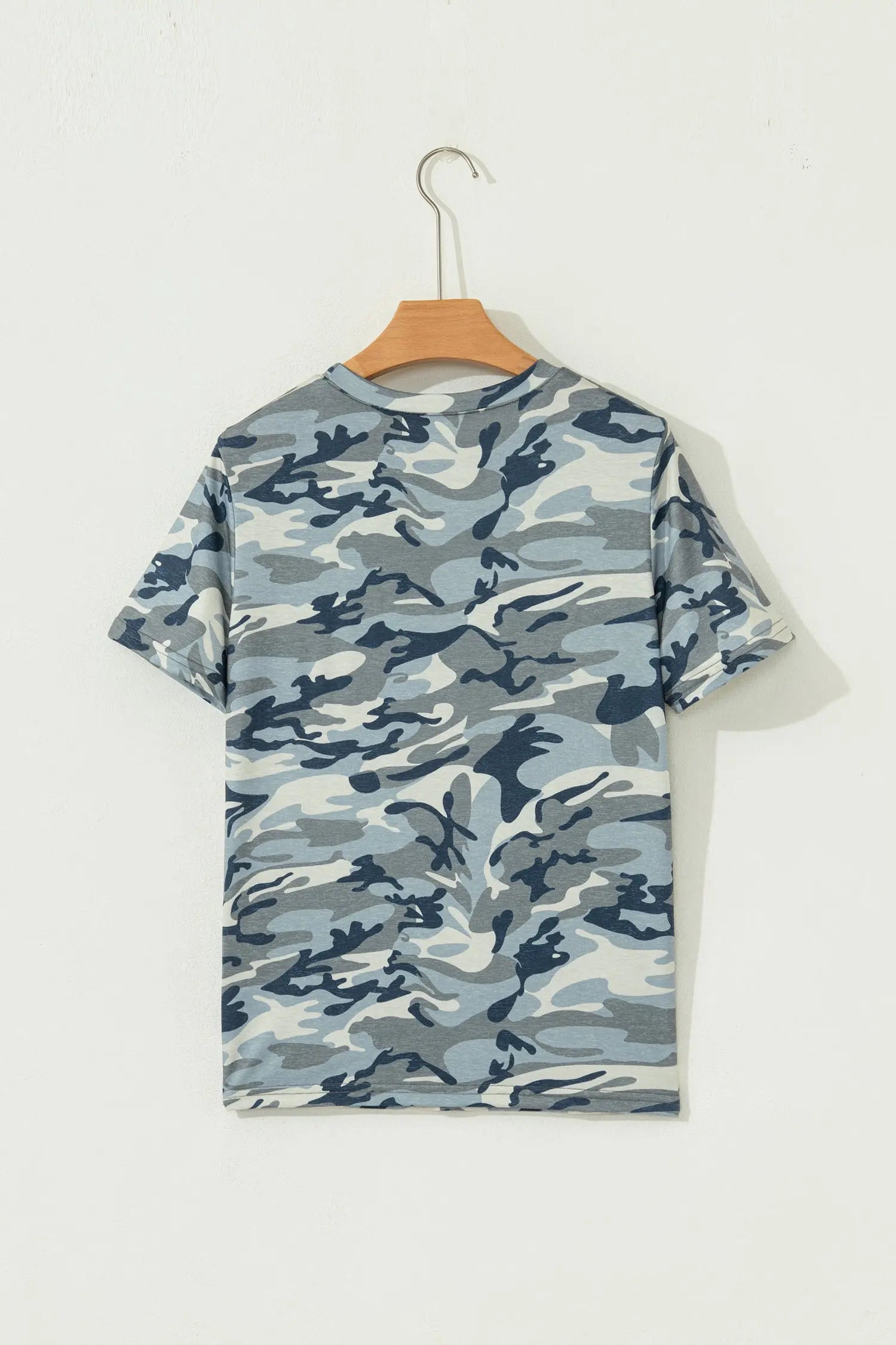 Green Camouflage Print Crew Neck T Shirt Markonline