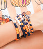Russet Orange 7pcs Game Day Football Stackable Bracelet Set Dear-Lover Dropshipping