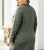 Mist Green Cable Knit Drop Shoulder Loose Fit Sweater Dress Dear-Lover Dropshipping
