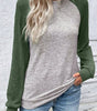 Evergreen Colorblock Raglan Long Sleeve T Shirt Markonline