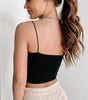 Black Spaghetti Strap Skinny Fit Cropped Tank Top Dear-Lover Dropshipping