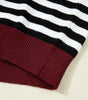 Color black Striped Panels Colorblock Sleeve Chic Sweater Dear-Lover Dropshipping