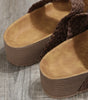 Brown Braided Detail Criss Cross Platform Slippers Dear-Lover Dropshipping