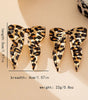 Gold Leopard Print Bow Knot Shape Plated Alloy Earrings Dear-Lover Dropshipping