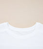White Solid Color Waffle Ribbed Patchwork Dolman Sleeve Oversize Knit Top Markonline