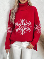 High Collar Christmas Sweaters Women's Clothing Markonline