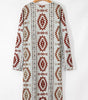 Brown Western Aztec Printed Open Front Long Cardigan Dear-Lover Dropshipping
