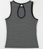 Black Striped Print Ribbed Knit Sleeveless Top Dear-Lover Dropshipping